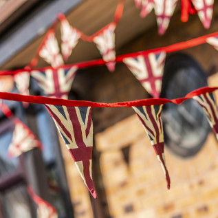 Union Jack Bunting made from 100% cotton and is machine washable at 30° 