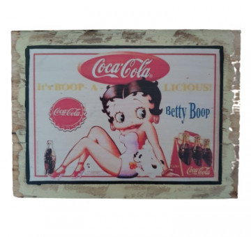 Vintage Printed Picture Coca Cola Betty Boop