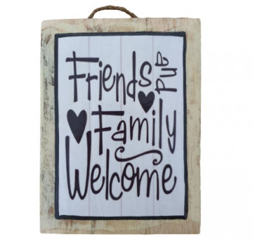 Vintage Printed Picture Friends and Family Welcome