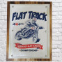 Flat Track Grand National Wooden and Tin Sign Board