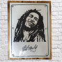 Bob Marley Wooden and Tin Sign Board