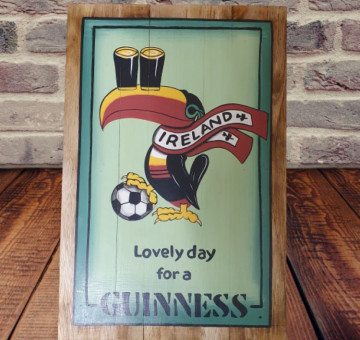 A Lovely Day For Guinness Ireland, Wooden painted artwork