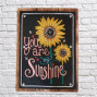 Wood and tin embossed hanging art, you are my sunshine