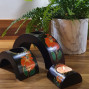 hand Crafted Orange Flower Design Arch Candle Holder set of 3