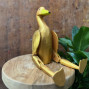 hand carved shelf puppet golden goose
