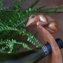 hand carved curved wine bottle holder frog design