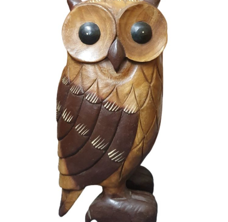 Hand Carved wooden Owl 20