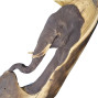 Hand carved elephant wall hanging