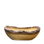 a hand carved rustic country style wooden bowl
