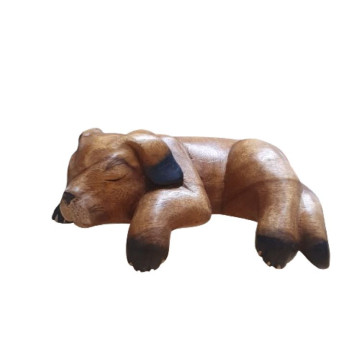 Hand carved shelf puppy