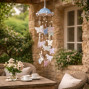 a beautiful handcrafted ceramic hanging butterfly windchime.