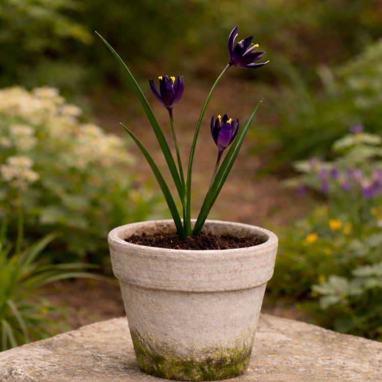 Metal Panel Crocus Handcrafted Crocus Flowers