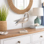 a handmade hand carved sandpiper bird on wood preening ornament