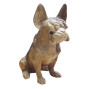 a hand carved wooden dachshund