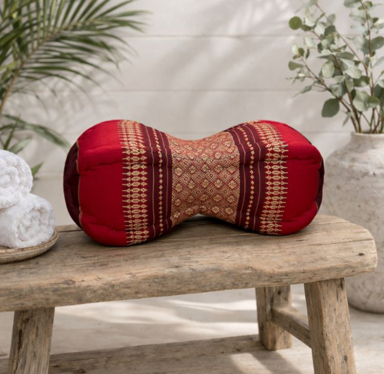 kapok filled handmade cushion peanut shaped to give neck support