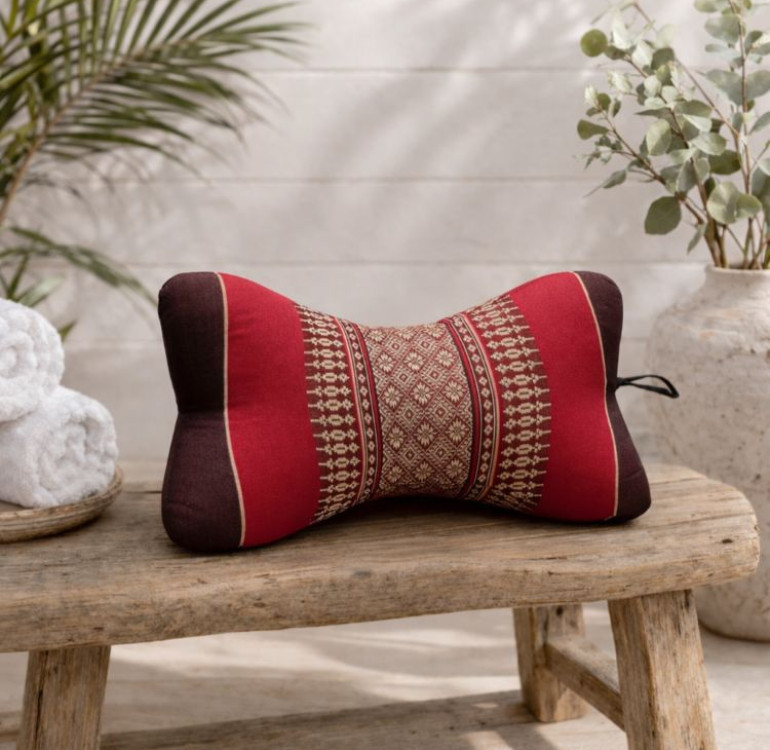 kapok filled handmade cushion peanut shaped to give neck support