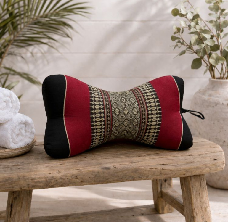 kapok filled handmade cushion peanut shaped to give neck support