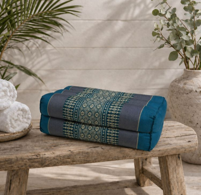 kapok filled handmade cushion peanut shaped to give neck support