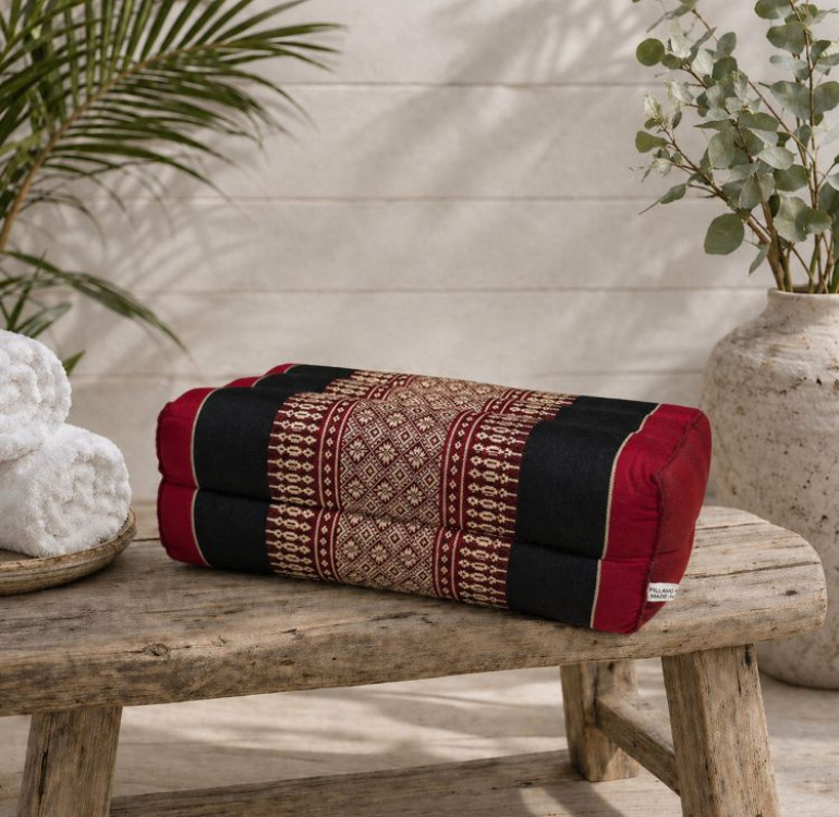 kapok filled handmade cushion peanut shaped to give neck support