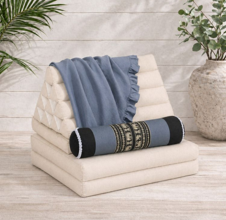 kapok filled handmade cushion peanut shaped to give neck support