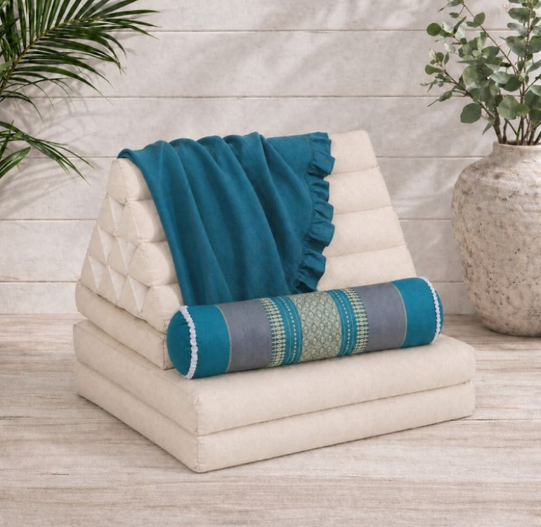 kapok filled handmade cushion peanut shaped to give neck support