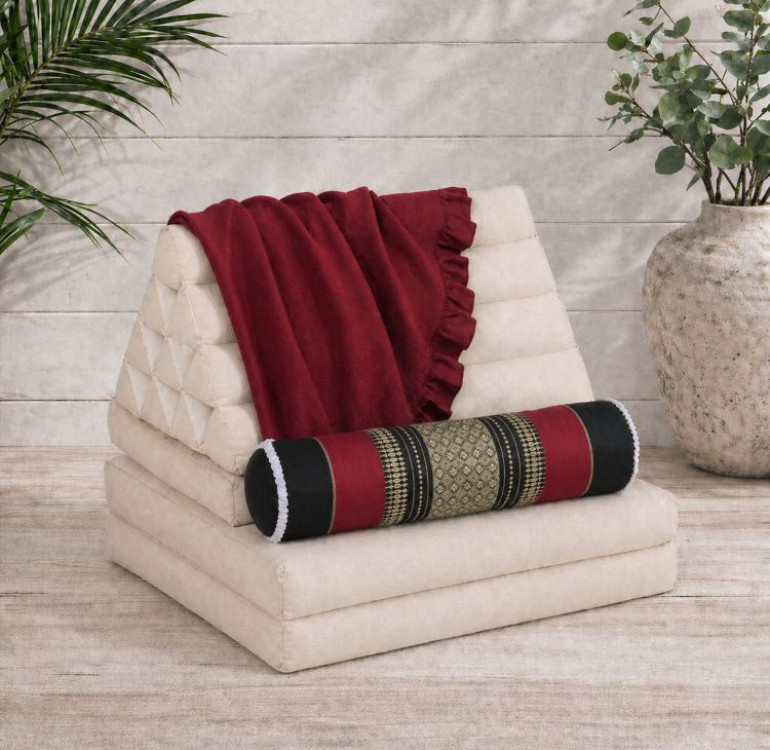 kapok filled handmade cushion peanut shaped to give neck support