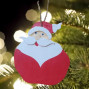 handmade and hand painted Santa Christmas tree decoration