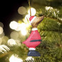 handmade hand painted santa duck decoration