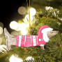 handmade and hand painted Sausage dog Christmas tree decoration