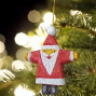 handmade glitter Santa Christmas tree decoration