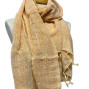 Summer woven salmon and white lightweight neck scarf