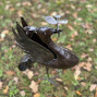 Hand Crafted Metal Springing Hare