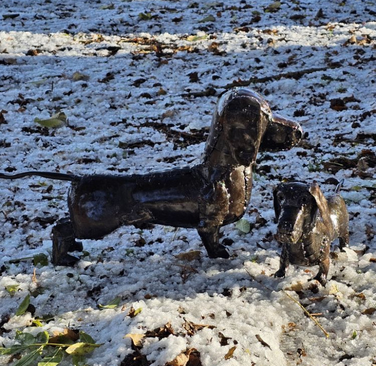 Hand Crafted Metal Large Duck