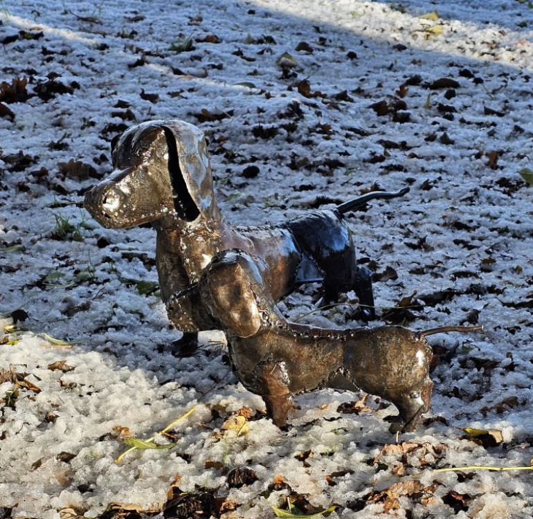 Hand Crafted Metal Large Duck