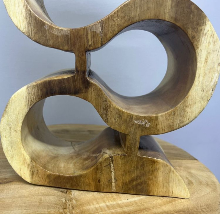 Carved Wooden Wine Rack snake