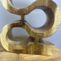 Carved Wooden Wine Rack snake