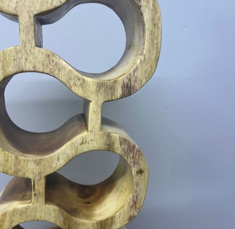Carved Wooden Wine Rack snake