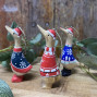 handmade and hand painted Santa Christmas tree decoration