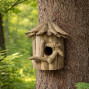 small driftwood handmade wall birdhouse nesting box