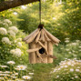 small driftwood handmade wall birdhouse nesting box