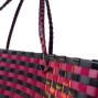 recycled plastic bag with orange weave