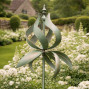 The Burford Metal Garden Wind Spinner on a stake