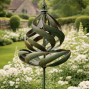 The Sudeley Metal Garden Wind Spinner on a stake