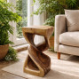 large-heart-twist-wooden-stool