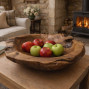 Carved Wooden Oak Leaf Bowl