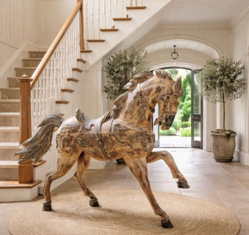 Hand Carved Wooden Entwined Hearts