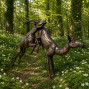 Large Recycled Metal Antelopes