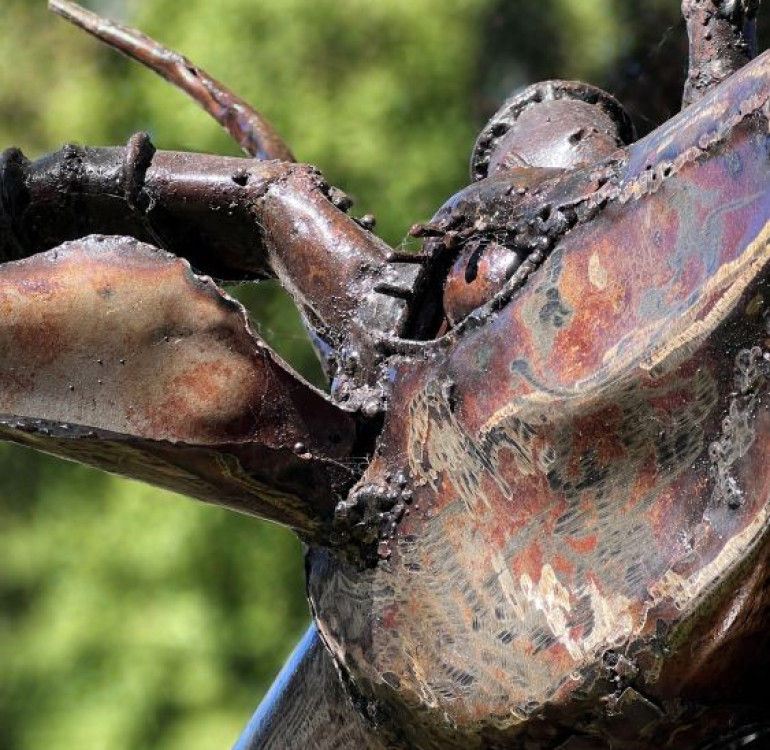 Large Recycled Metal antelopes
