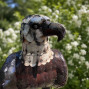 a recycled metal eagle sculpture, statue for the garden