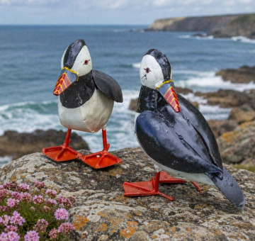 Metal Sculpture African Creations Puffin